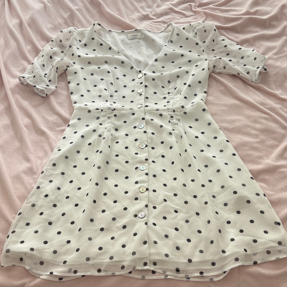 Wilfred White Polka Dot Mini Dress